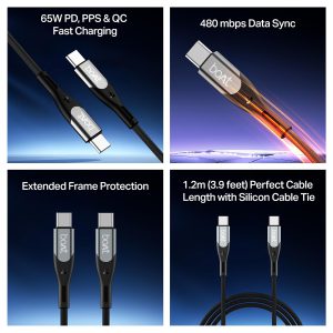 Boat Type-C to C 65W Fast Charging Cable