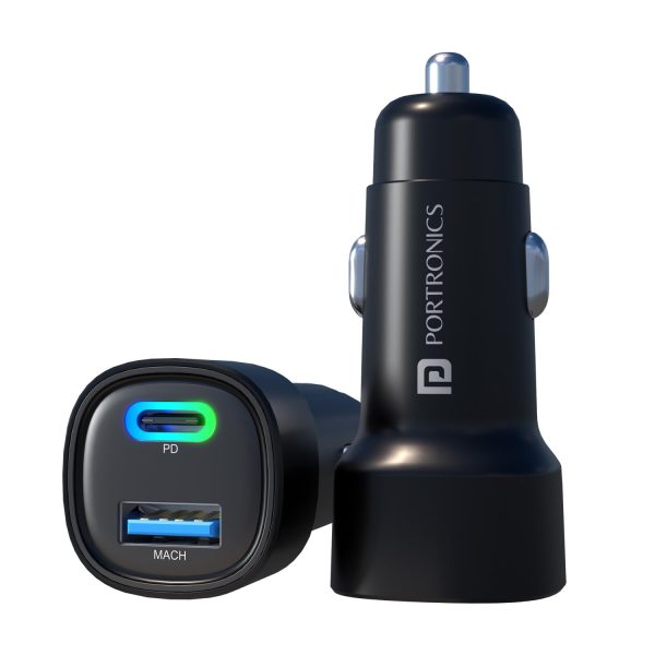 Portronics 80W Dual Output Fast Car Charger