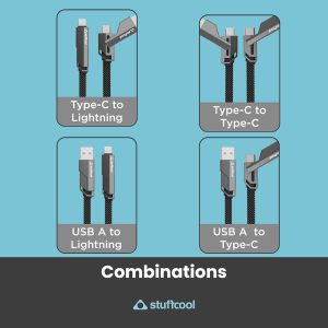 Stuffcool Quad Pro 4-in-1 Charging Cable