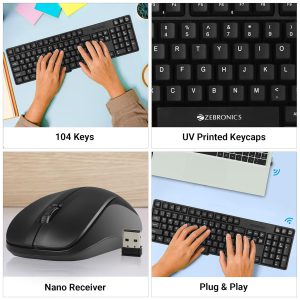 Zebronics Companion 107 Wireless Keyboard & Mouse Combo